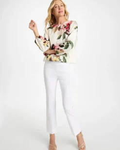 Crewneck Satin Bubble Hem Top