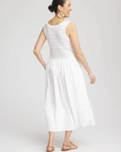 Crochet-Bodice Maxi Dress