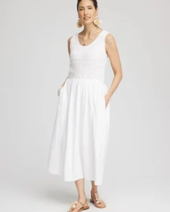 Crochet-Bodice Maxi Dress