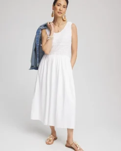 Crochet-Bodice Maxi Dress