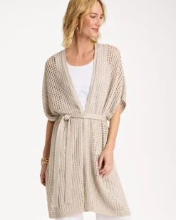 Crochet Knit Belted Ruana