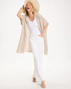 Crochet Knit Belted Ruana