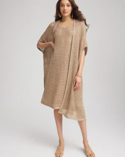 Crochet-Knit Sequins Tank Dress