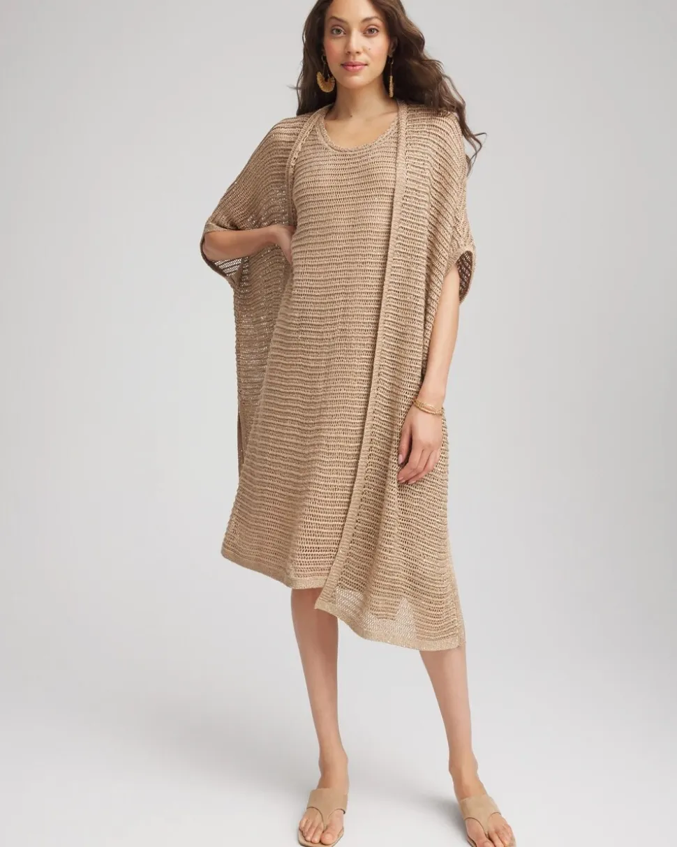 Crochet-Knit Sequins Tank Dress