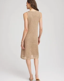 Crochet-Knit Sequins Tank Dress