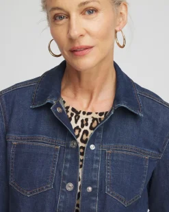 Cropped Denim Shacket