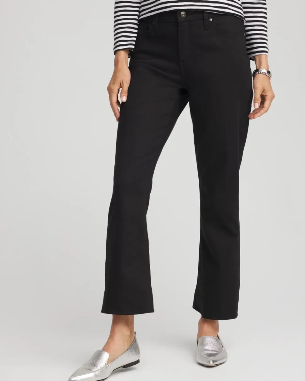 Cropped Girlfriend Kick Flare Jeans