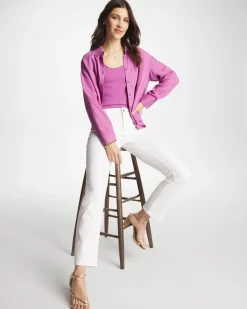 Cropped Girlfriend Kick Flare Jeans