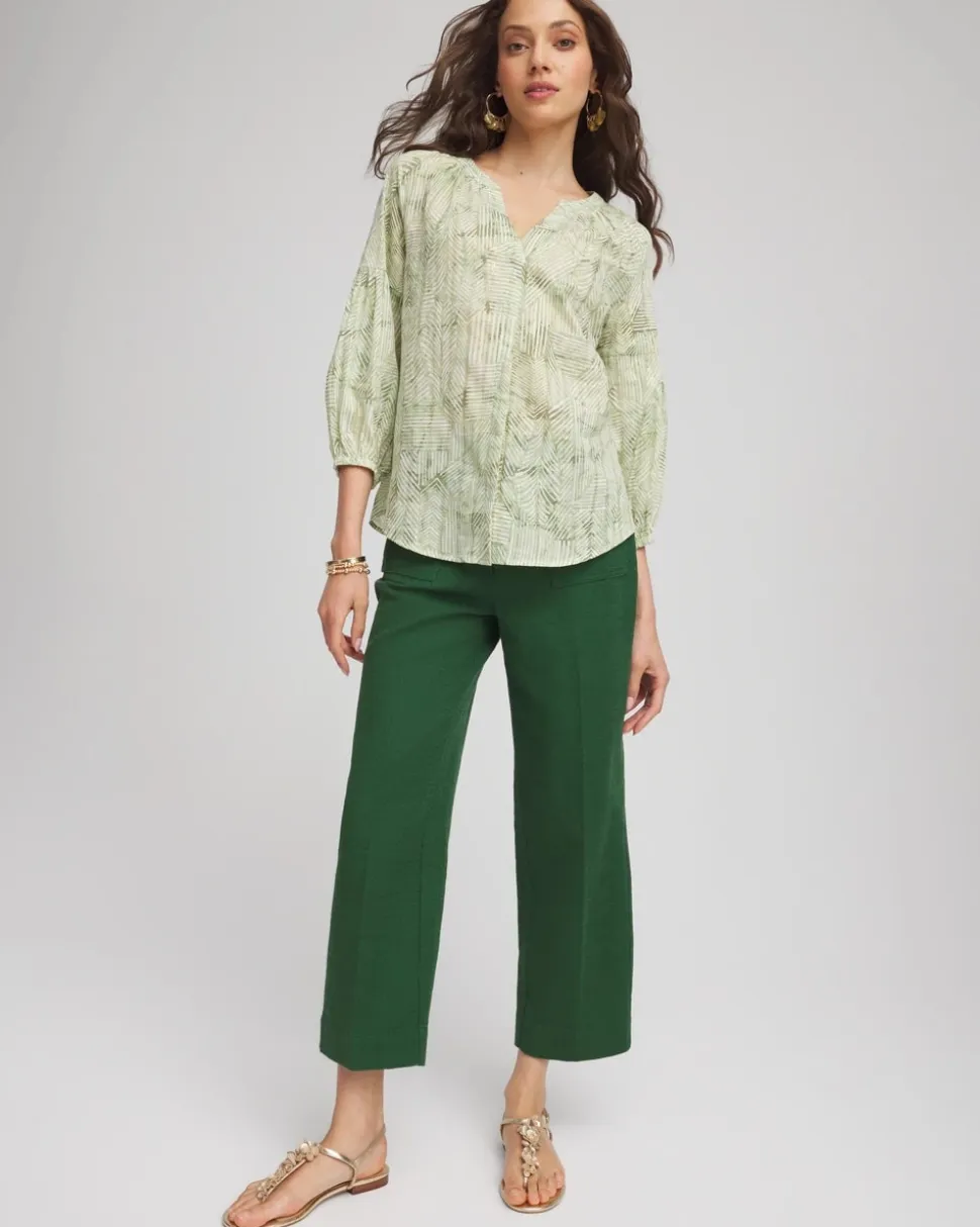 Cropped Straight-Leg Pants