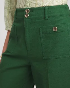 Cropped Straight-Leg Pants