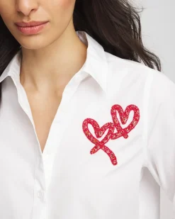 Crystal Heart Poplin Shirt