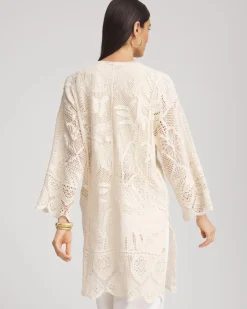 Cutwork Crochet-Lace Long Kimono
