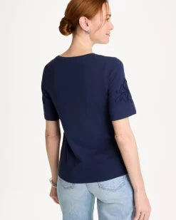 3D Cutwork Knit Tee