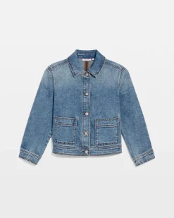 Denim Cropped Trucker Jacket