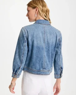 Denim Cropped Trucker Jacket