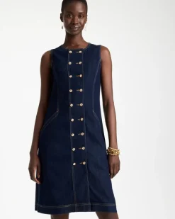 Denim Knee Length Dress