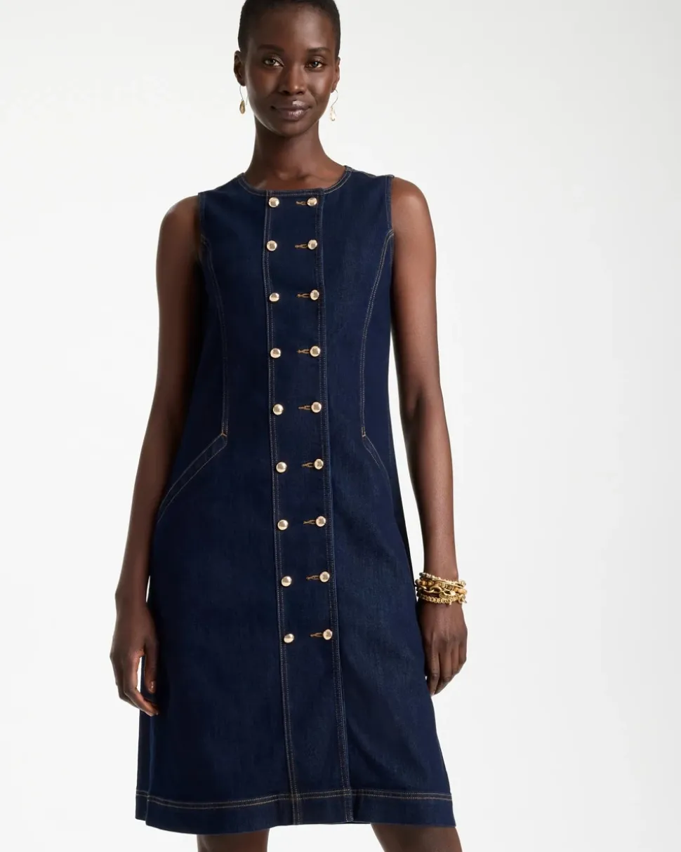 Denim Knee Length Dress