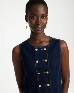Denim Knee Length Dress