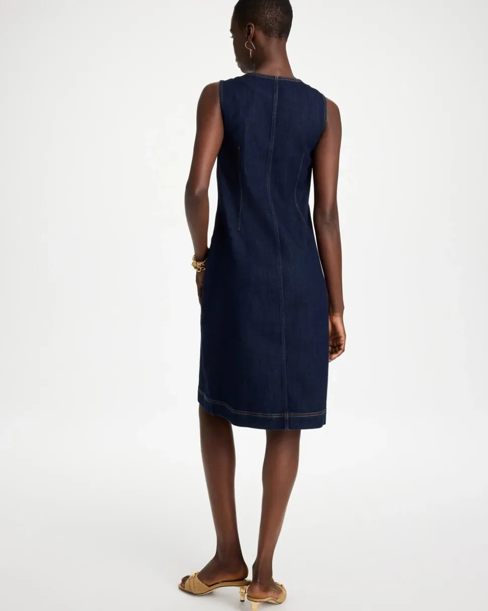 Denim Knee Length Dress