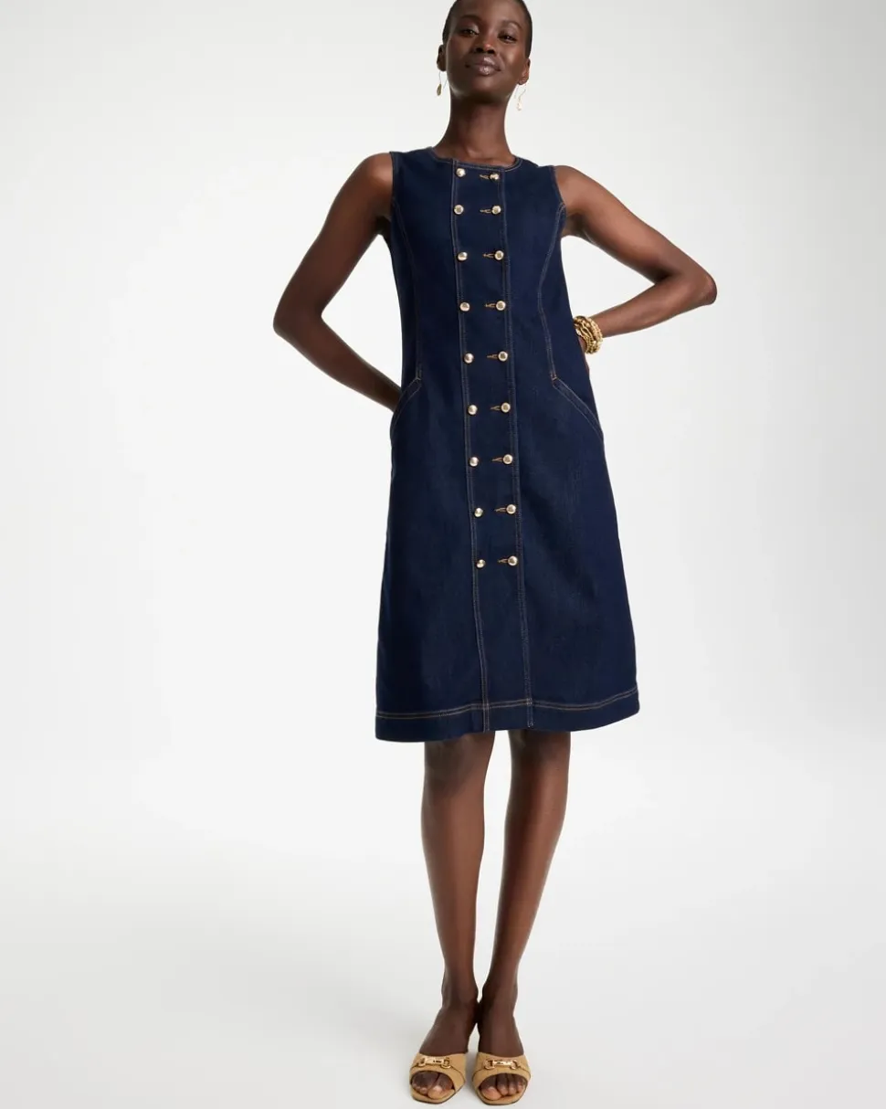Denim Knee Length Dress