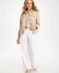 Denim Leopard Print Jacket