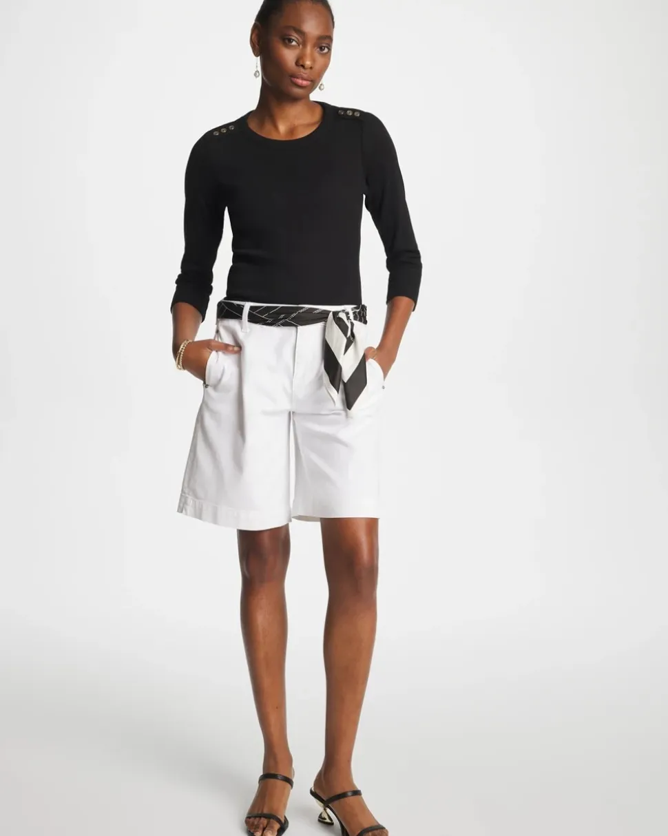 Denim Trouser Shorts