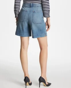 Denim Trouser Shorts