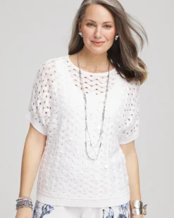 Dolman Pointelle Sweater