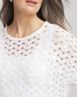 Dolman Pointelle Sweater