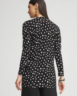 Dots Open-Front Cardigan