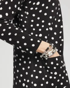 Dots Open-Front Cardigan