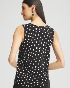 Dots Sleeveless V-Neck Sweater Tank