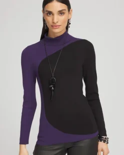 ECOVERO™ Colorblock Turtleneck Sweater