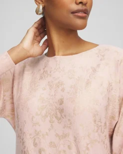 Ecovero™ Foiled Dolman-Sleeve Pullover