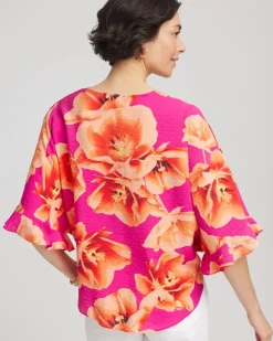 Ecovero™ Tie-Front Frill Sleeve Blouse