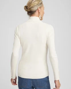 Ella Button Cuff Turtleneck Sweater