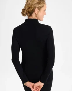 Ella Button Cuff Turtleneck Sweater