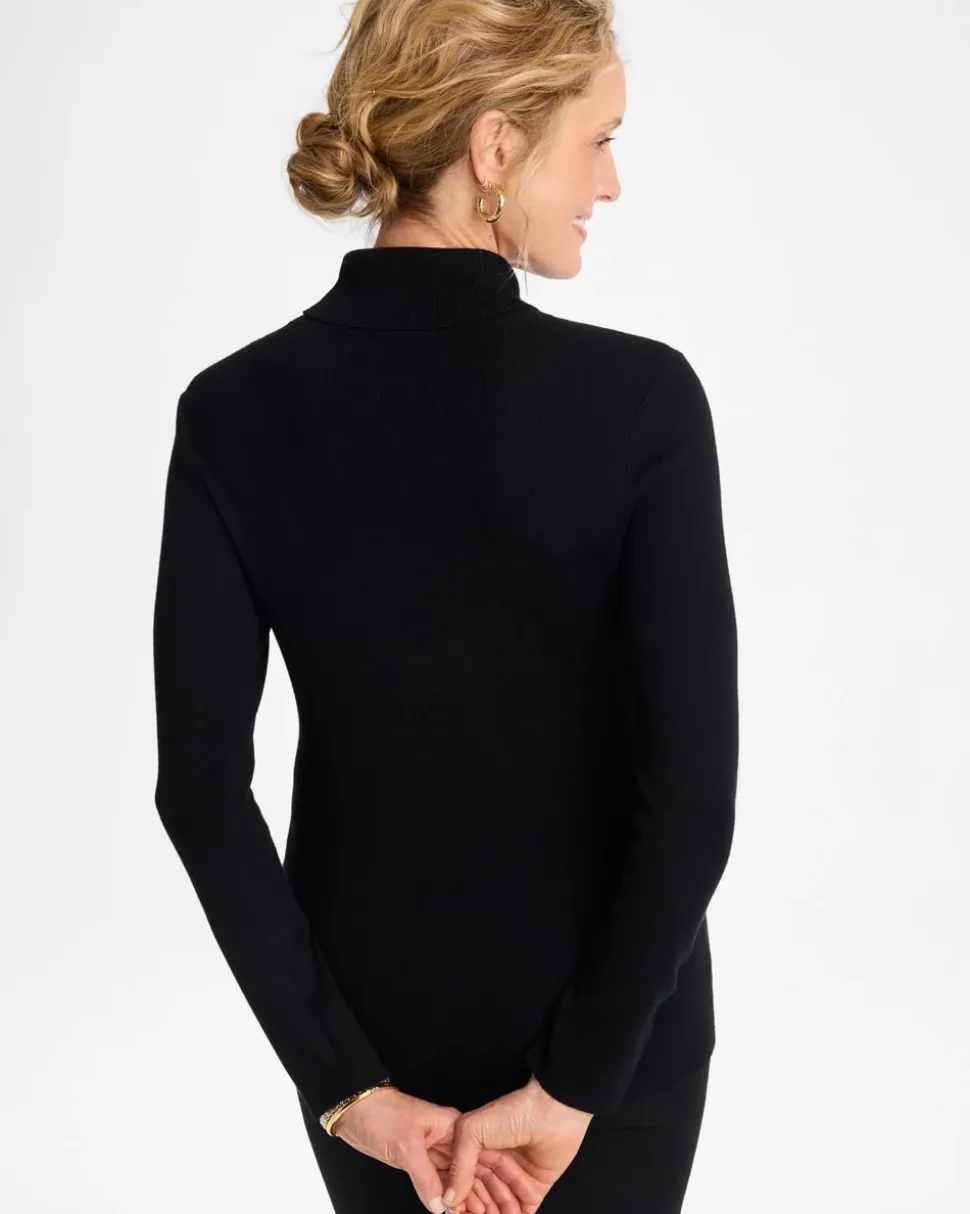Ella Button Cuff Turtleneck Sweater