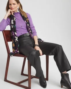 Ella Button Cuff Turtleneck Sweater