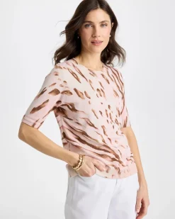 Ella Crewneck Metallic Pullover Sweater