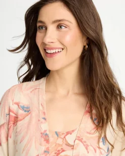 Ella Long-Sleeve Placed Print Cardigan