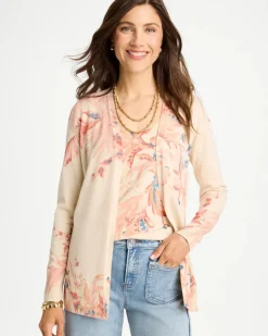 Ella Long-Sleeve Placed Print Cardigan