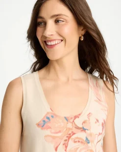 Ella Placed Print Sweater Tank