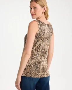 Ella Python Animal Print Sweater Tank