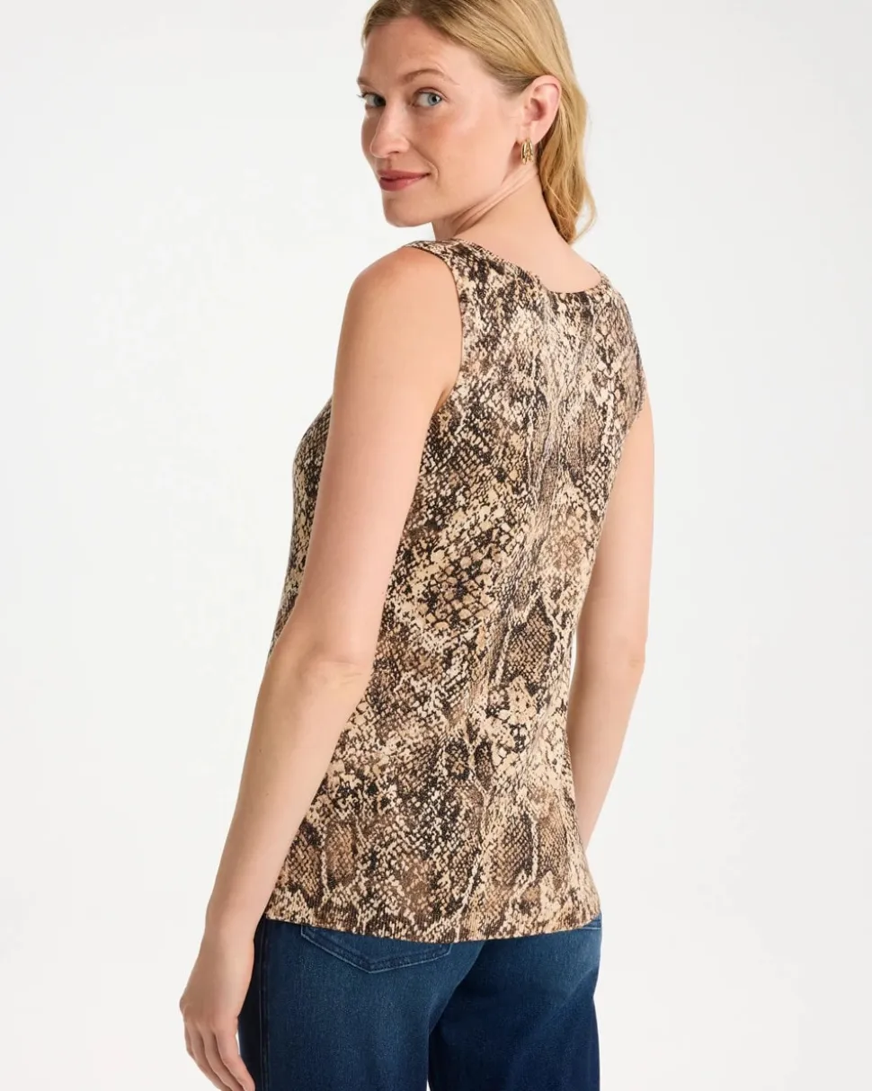 Ella Python Animal Print Sweater Tank