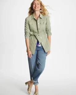 Elongated Belted Denim Jacket