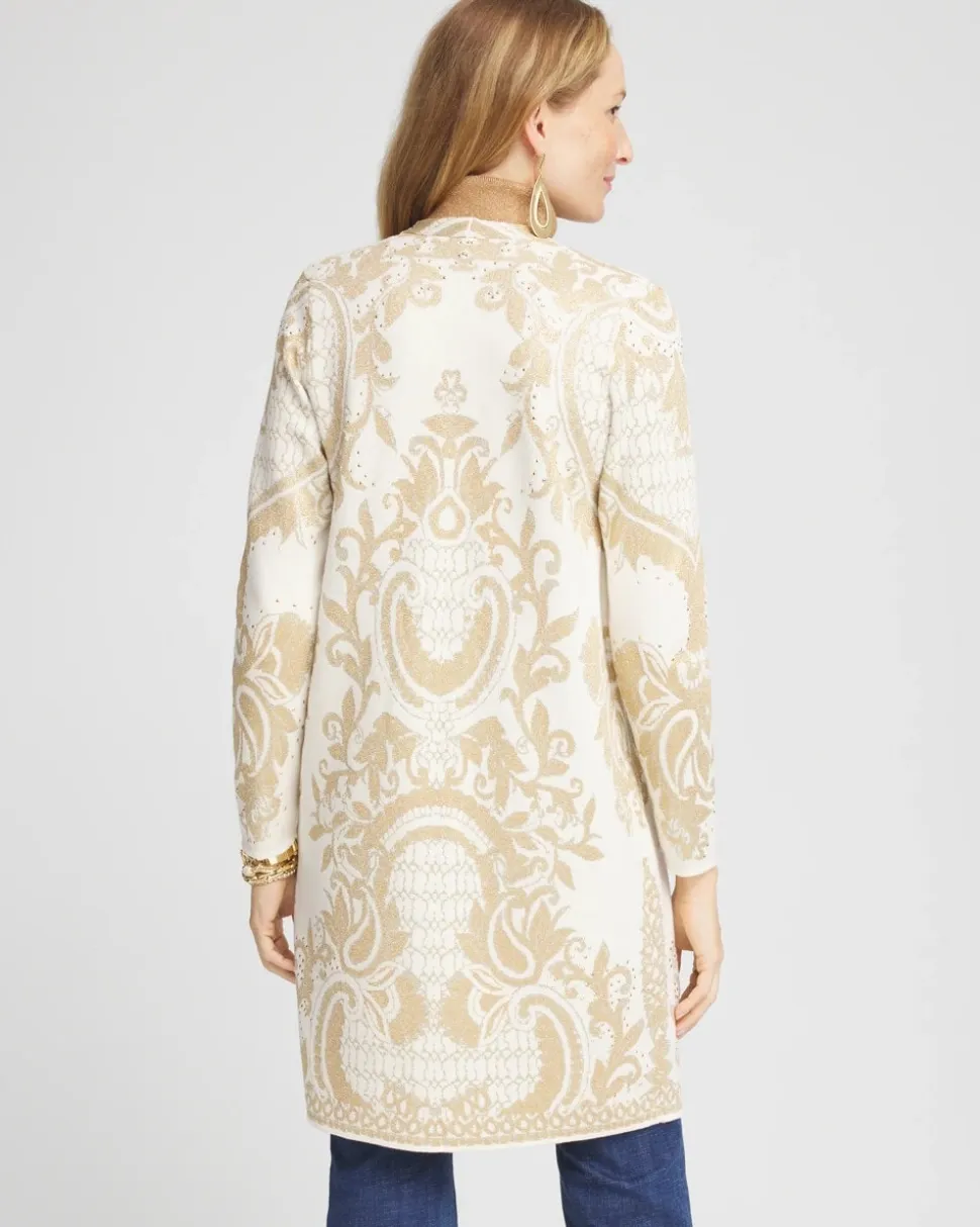 Embellished Jacquard Cardigan