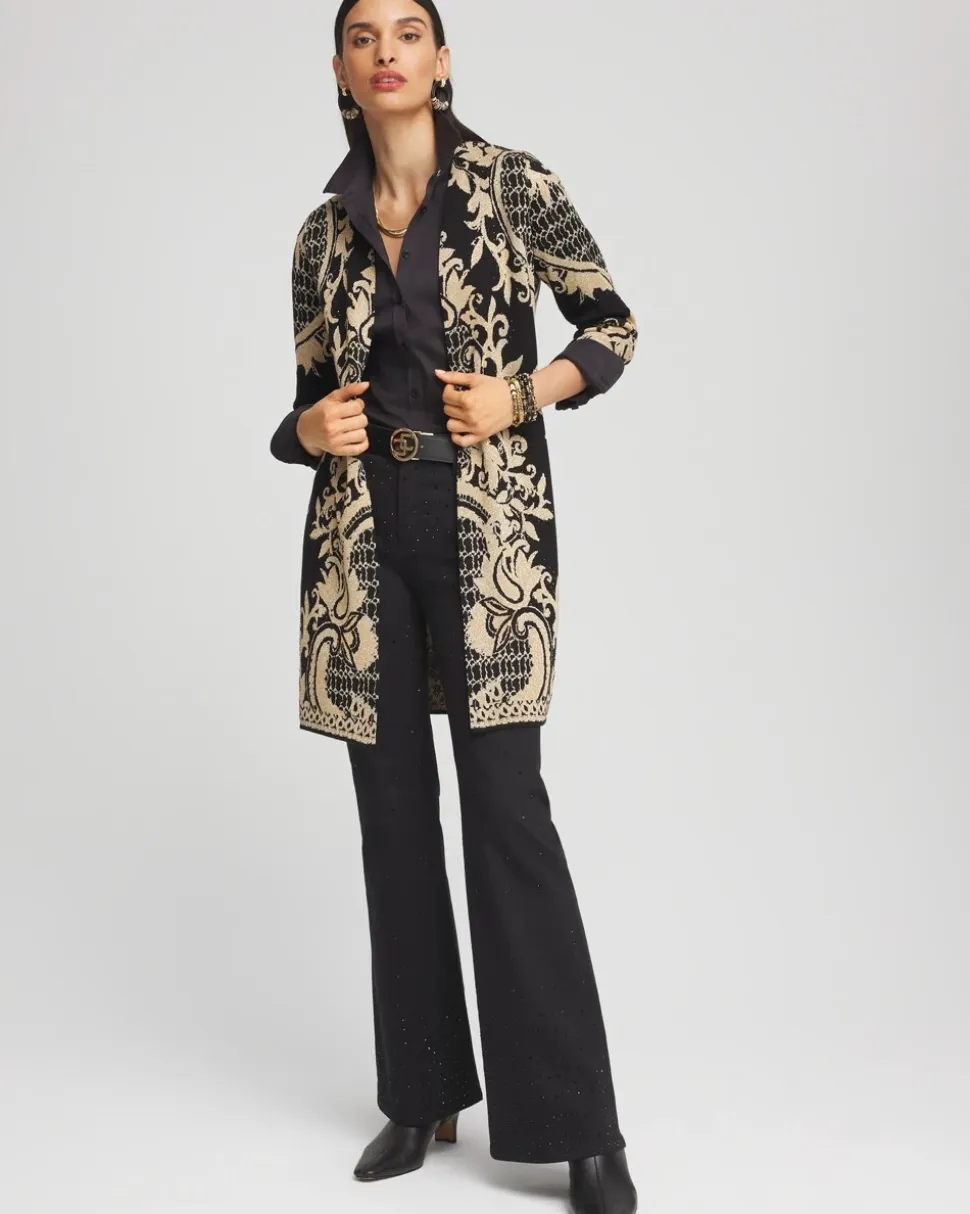 Embellished Jacquard Cardigan