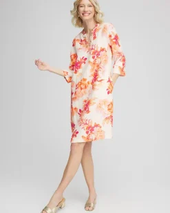 Embellished Linen Kurta Dress