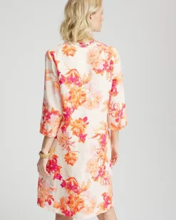 Embellished Linen Kurta Dress